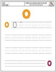 okul öncesi 1 sayısı çizgi çalışması